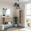 Shreveport 80Cm Wall Mounted Single Bathroom Vanity Base Only in Oak