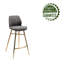 Upholstered Counter Stool with Metal Frame