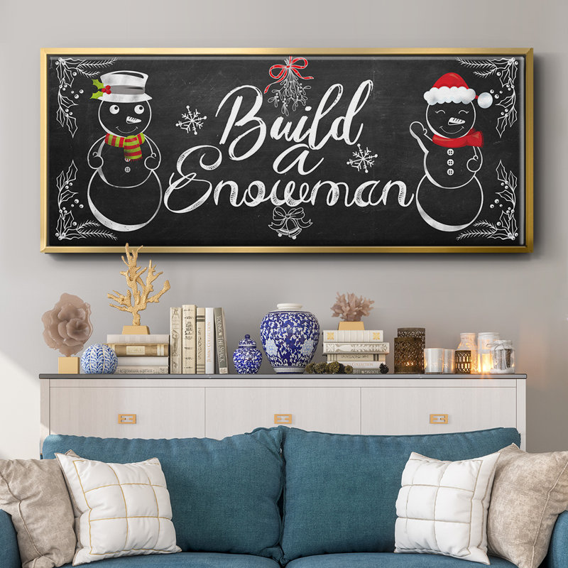 «Build a Snowman» - Toile encadrée, H 20 po x l 50 po