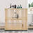 Large 2-Tier Wooden Cat House with Wheels-563779148