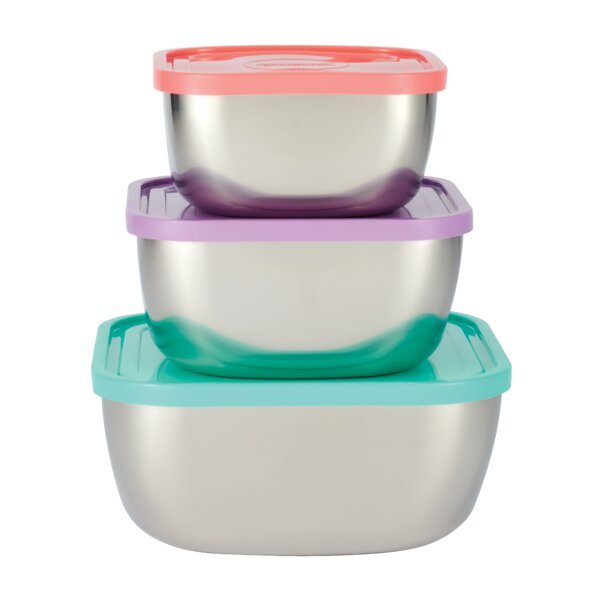 Home Intuition Heavy Glass Canister Set with Airtight Lid 3-Piece