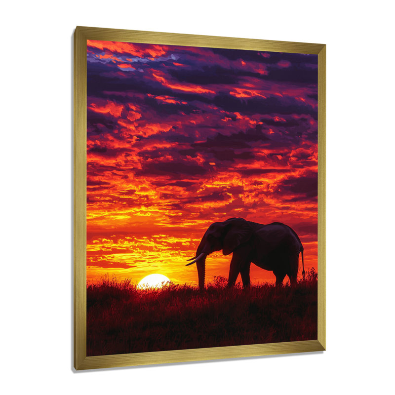 Imler - animaux, art mural, H 20 po x l 12 po, Reproduction encadrée d'une seule photo, Doré