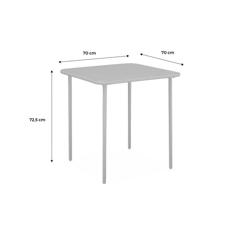 Pyrros Metal Dining Table, Terracotta