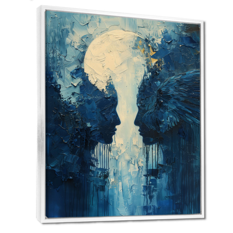 Astrologie Célébration céleste Gémeaux I - Astronomie, art mural Gémeaux, Cadre flottant blanc, 20" H x 12" W