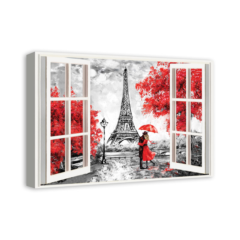 Art sur toile pour fenêtre paris Erika, H 16 po x l 24 po x P 1,25 po