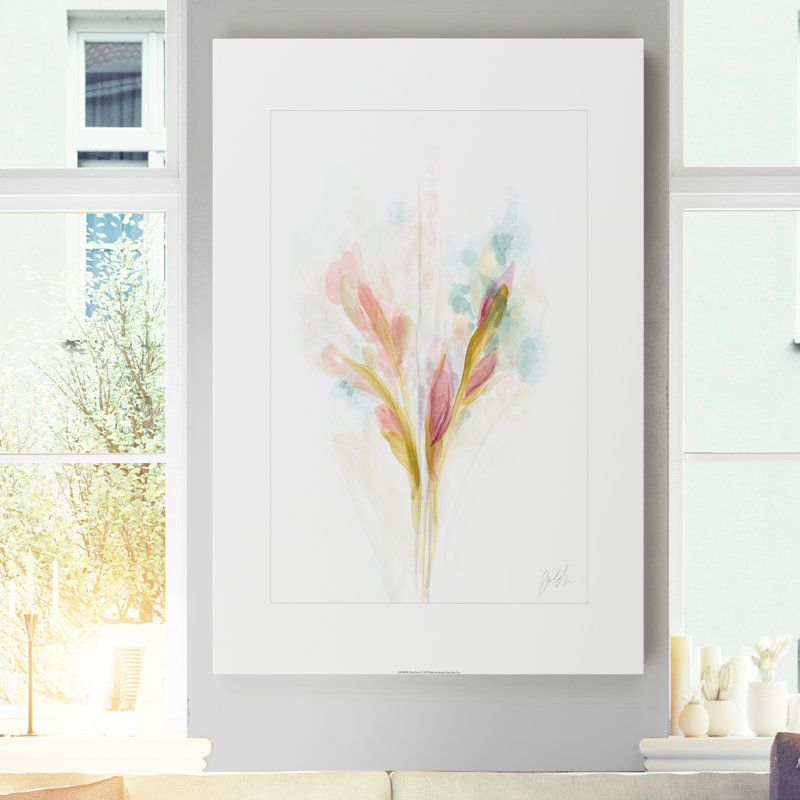 «L Floral Trace I», reproduction sur toile, H 12 po x l 8 po x P 1 po, Toile tendue