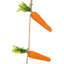 Artificial Carrot Garland. The garland length measures 6 feet in length and the carrots measure 6.5" tall and 1.5" wide.