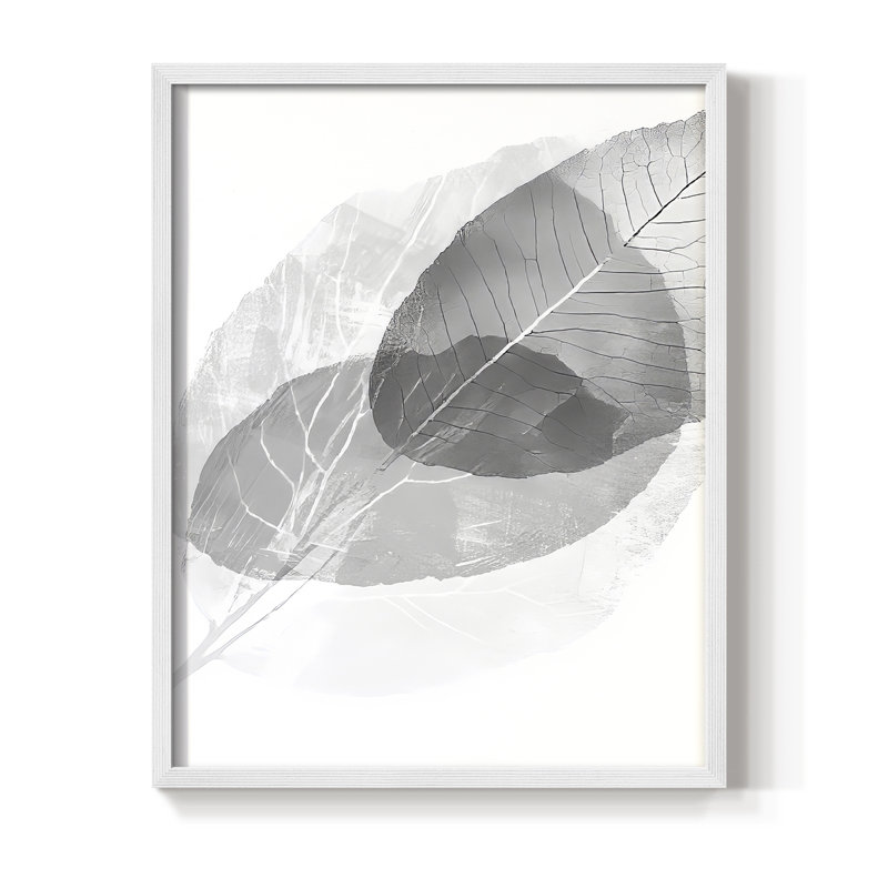 Imprimé floral Floral XLII - prêt à être accroché , H 10 po x l 8 po, Blanc