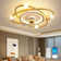 Modern ceiling fan with light, 55cm Dimmable LED ceiling fan light, 42W Timed ceiling fan with light for living room and dining room