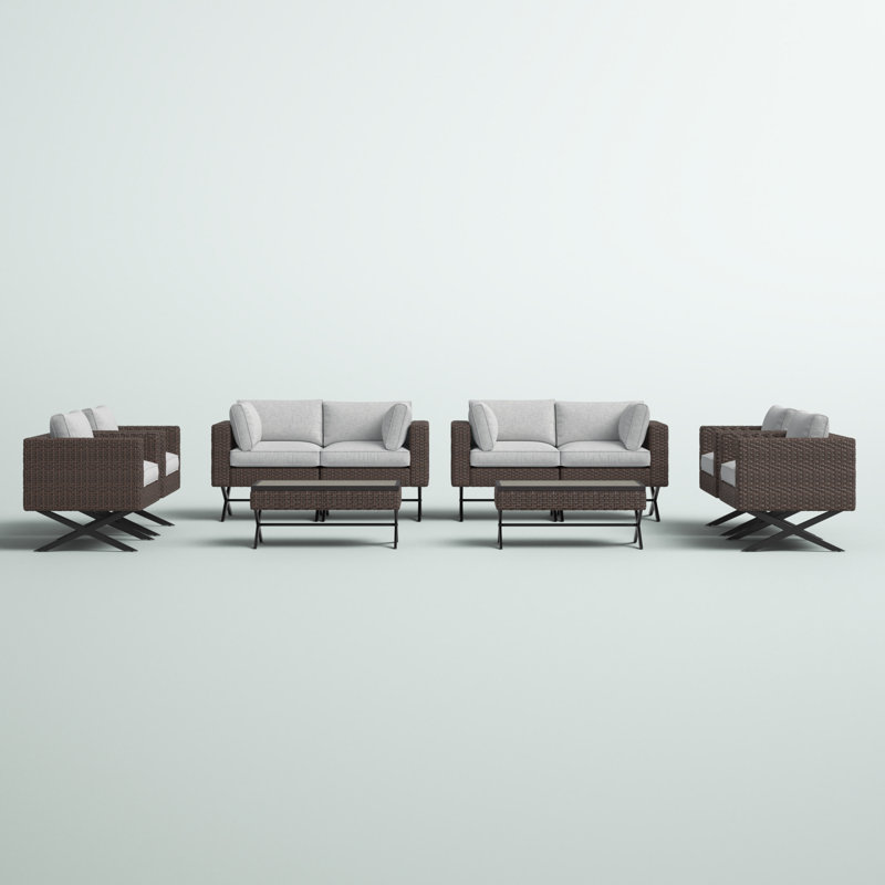 Boydston 8 - Person Patio Conversation Sets with Cushions