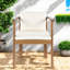 Ensemble de 2 chaises de patio modernes en bois d'acacia pour les repas en plein air