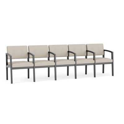 Lenox Wood Waiting Reception 5 Seat Tandem Seating Wood Frame