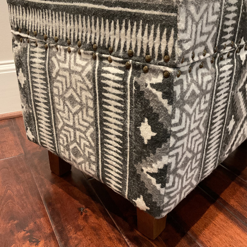  Tabouret de rangement rembourré en bois fait à la main