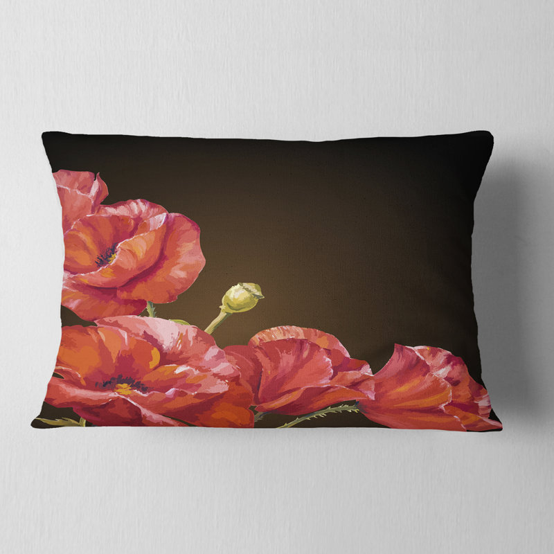 Coussin décoratif art floral décoratif fleurs