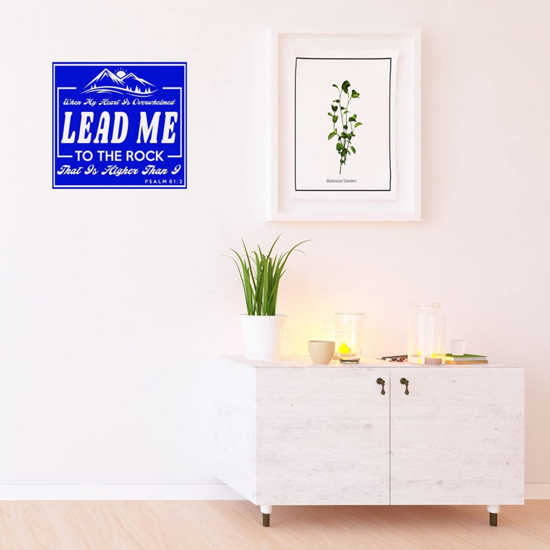 Text & Numbers Non-Wall Damaging Wall Decal, Blue, 23" H x 26" W
