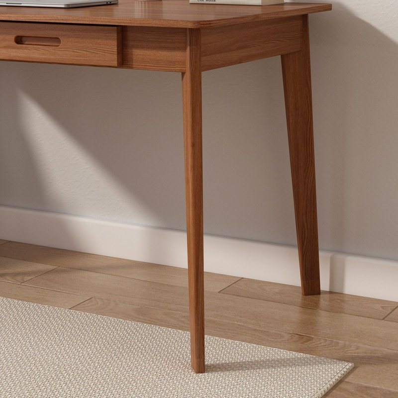 Bureau en bois Latwon, H 29,5 po x l 47,2 po x P 21,7 po, Brun / brun