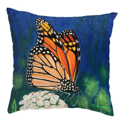 Housse et insert de coussin extérieur Monarch and Flower