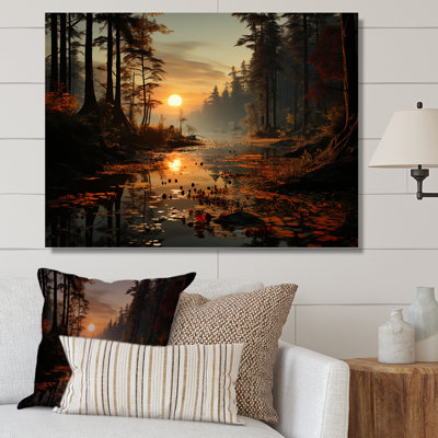 Mystic Vistas Autumn Forest - Art mural forêt