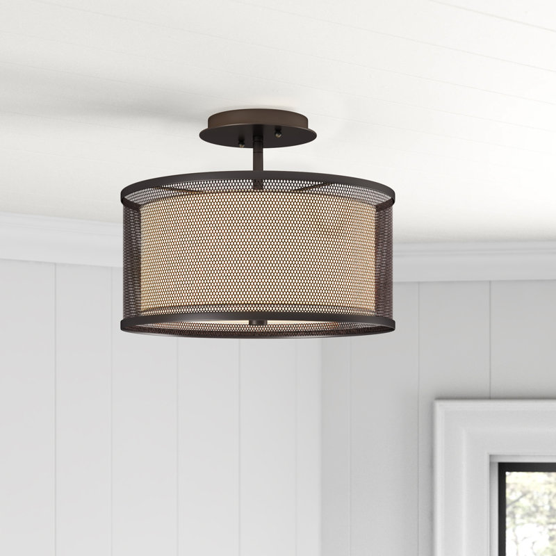 Etosha Fabric Semi Flush Mount
