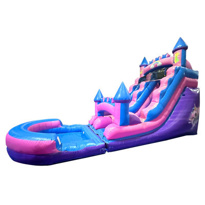 9' x 25.5' Inflatable Slide with Water Slide and Air Blower