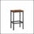 Bar Table Set, Square Bar Table with 2 Bar Chairs, Industrial Style Bar Chairs-1056684355