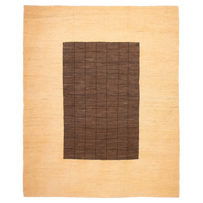 Tapisserie Kilim crème et tissée à la main unique en son genre 13 pi 0 po x 15 pi 10 po