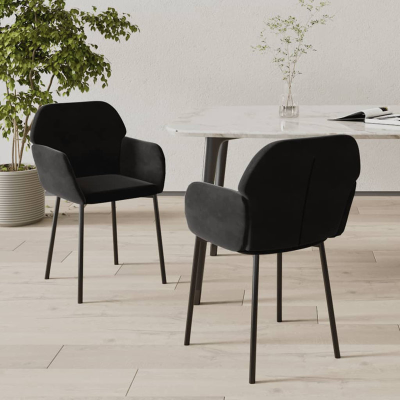 Chaise de salle à manger 2 pièces Jaes, Gris foncé