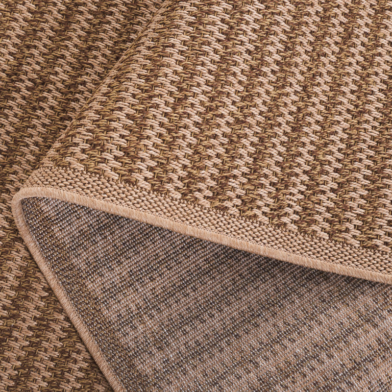 Leiam Performance Solid Colour Indoor/Outdoor Area Rug, Rectangle 5'3" x 7'6"