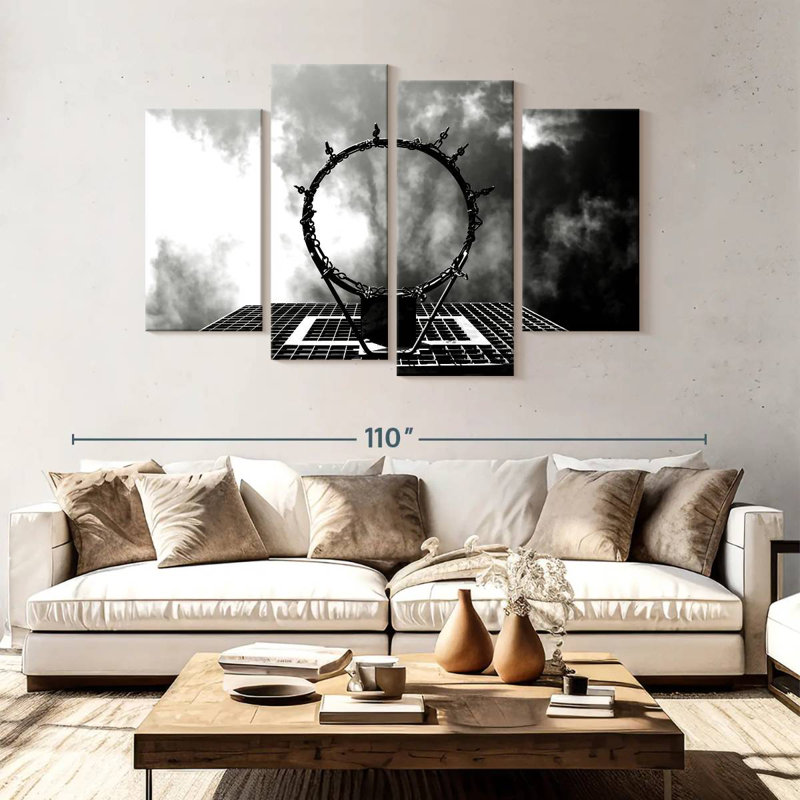 Monochrome Basketball Hoop