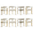 Ensemble de 8 fauteuils de salle à manger rembourrés en chenille de 18 po de hauteur (ensemble de 8)