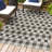 Drora Traditional Geometric Bold Gingham Black/Cream Indoor/Outdoor Rug-1497350837