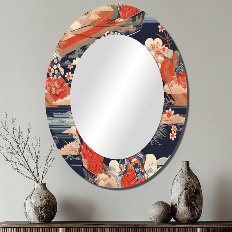 Miroir mural ovale Ukiyo, 40 po x 30 po
