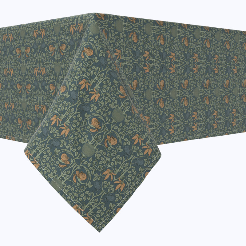 Floral Rectangular 100% Cotton Tablecloth, 84" x 52"