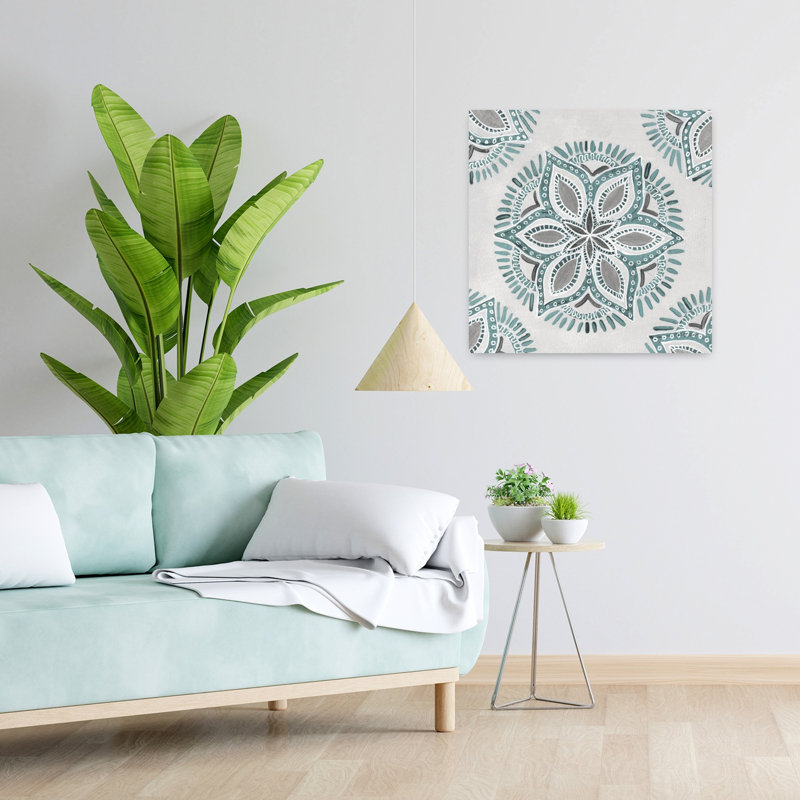 Étoile mandala II, art floral, H 24 po x l 24 po