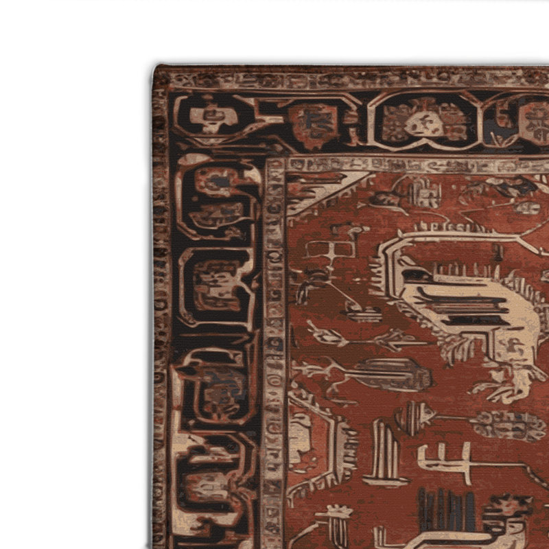 Tapis d'intérieur et d'extérieur brun Persian, Rectangulaire 2 pi x 3 pi