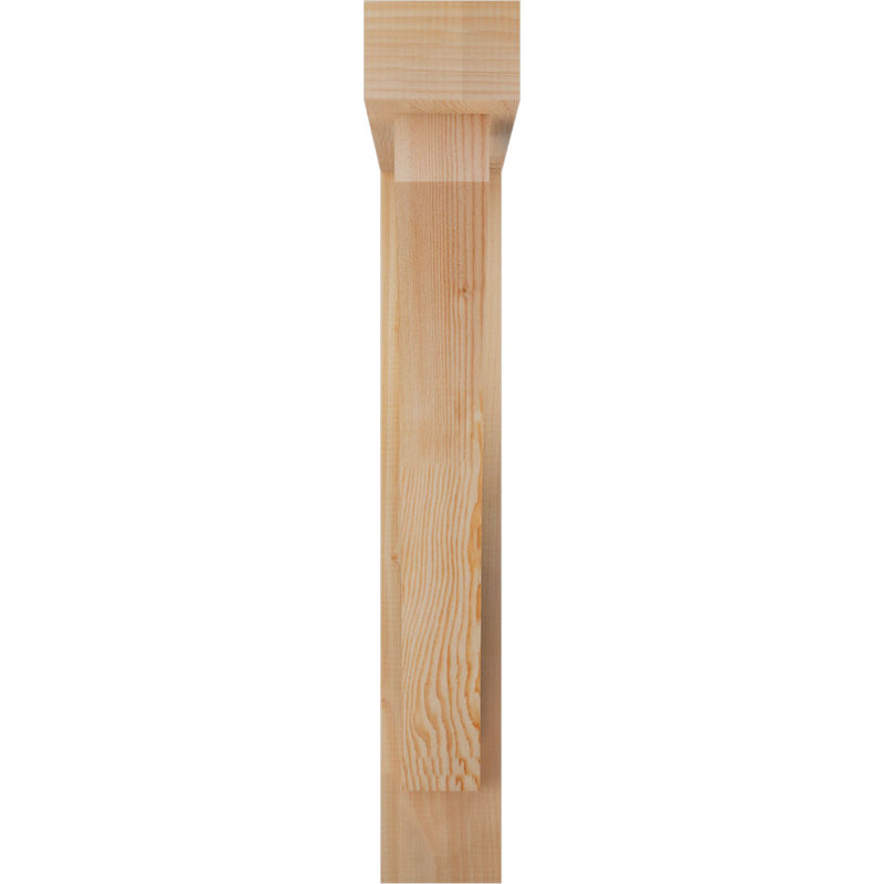 5 1/2"W x 32"D x 36"H Thorton Block Smooth Bracket w/ Offset Brace, Douglas Fir, 36 x 32, 5 1/2"W Douglas Fir (Smooth)