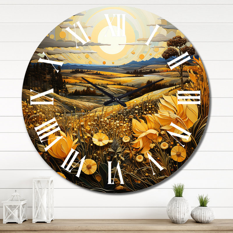 Horloge murale Pairies Dreams Pointillism, Très grand