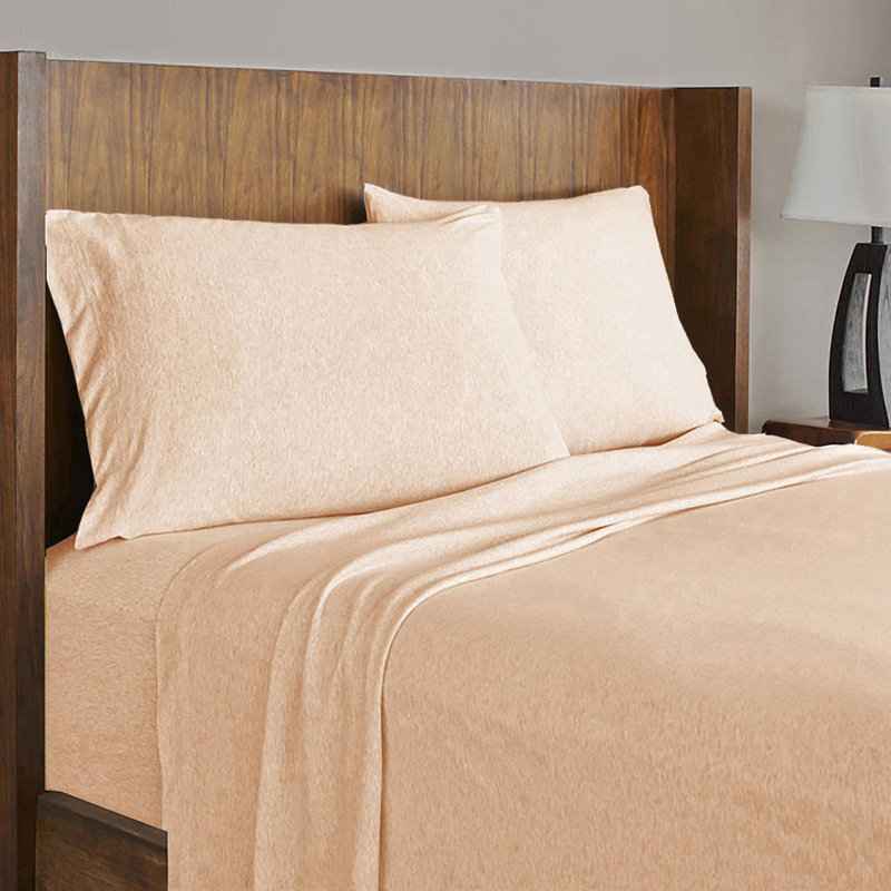 Blush Cotton Modal Jersey Knit Full Sheet Set