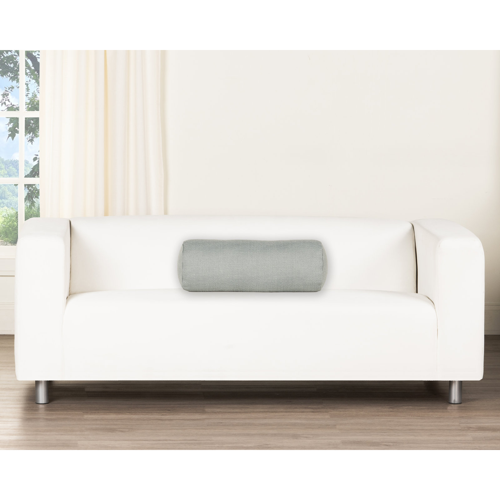 Birch Lane Coolidge Throw Pillow Bolster, Sky Blue