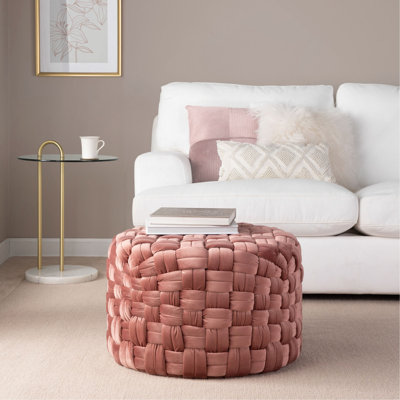 Repose-pieds rond 24 po en velours
