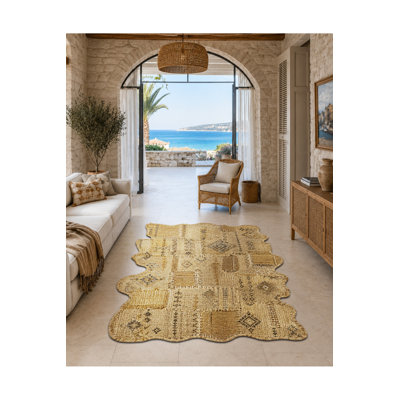 Tapis gris tissé Mosso