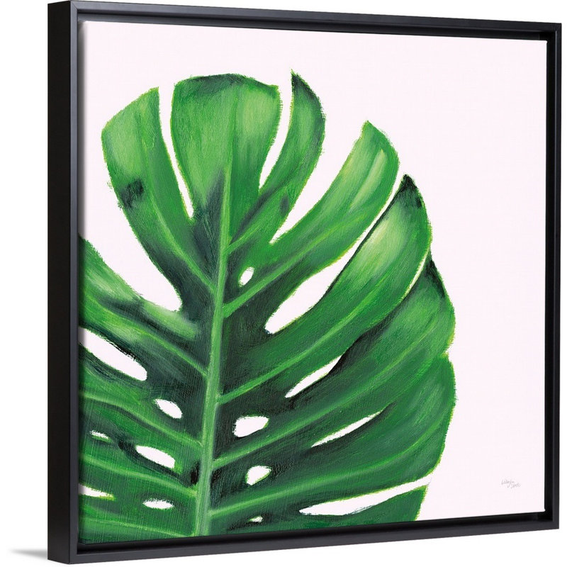 Art mural sur toile déclaration Palms IV, H 30 po x l 30 po x P 1,75 po, Toile avec cadre noir