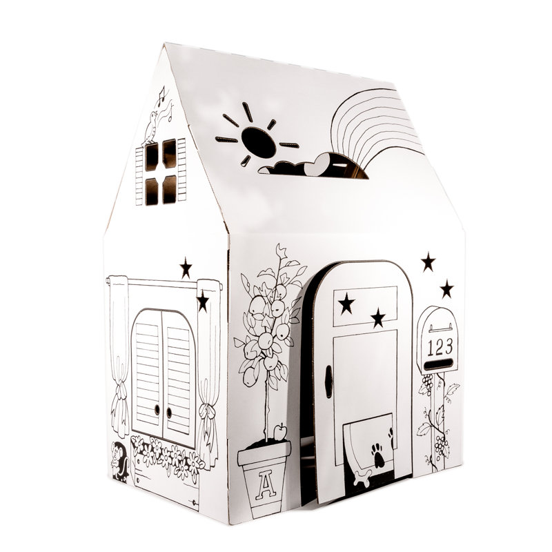 Ensemble de maison de jeu d'intérieur en carton 2,6 pi x 2,8 pi