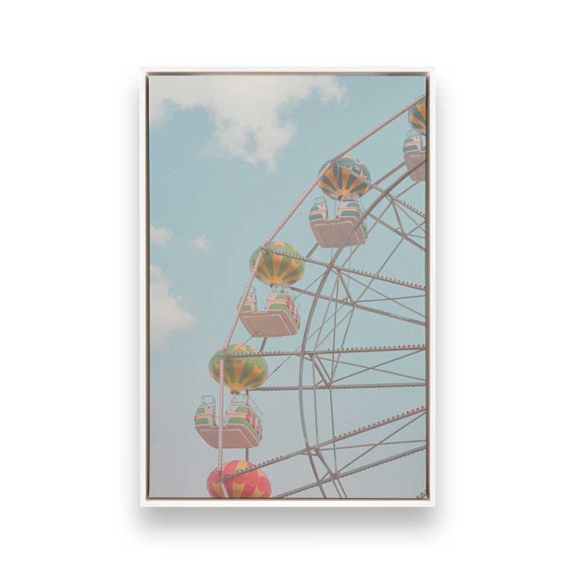 Carousel Dreams In The Sky sur toile, 12.75" H x 18.75" W, Cadre flottant blanc opaque