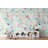 Colorful Puppy Flowers With White Background Removable Wallpaper-331490281