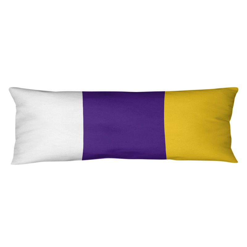 Oreiller de corps en polyester / polyester Arizona Football Stripes, Kentucky , Blanc/mauve