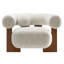 Jace Boucle Accent Chair In Pearl