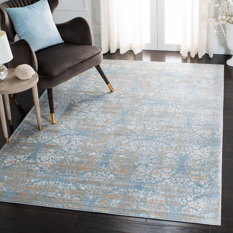 Delmer Performance Geometric Rug, Rectangle 9' x 12'