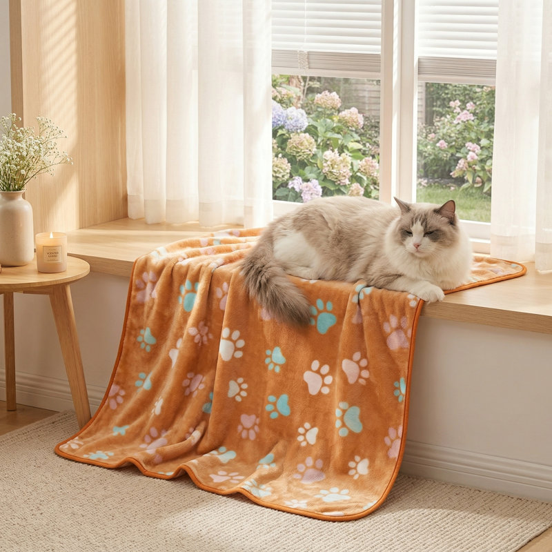 Ensemble de 6 couvertures pour chien et chat. Couverture en molleton doux et moelleux. Chaleureuse avec un adorable imprimé. Comprend des empreintes de chiot, de chaton et de patte de chien. Taille: Petit (23 po x 16 po).