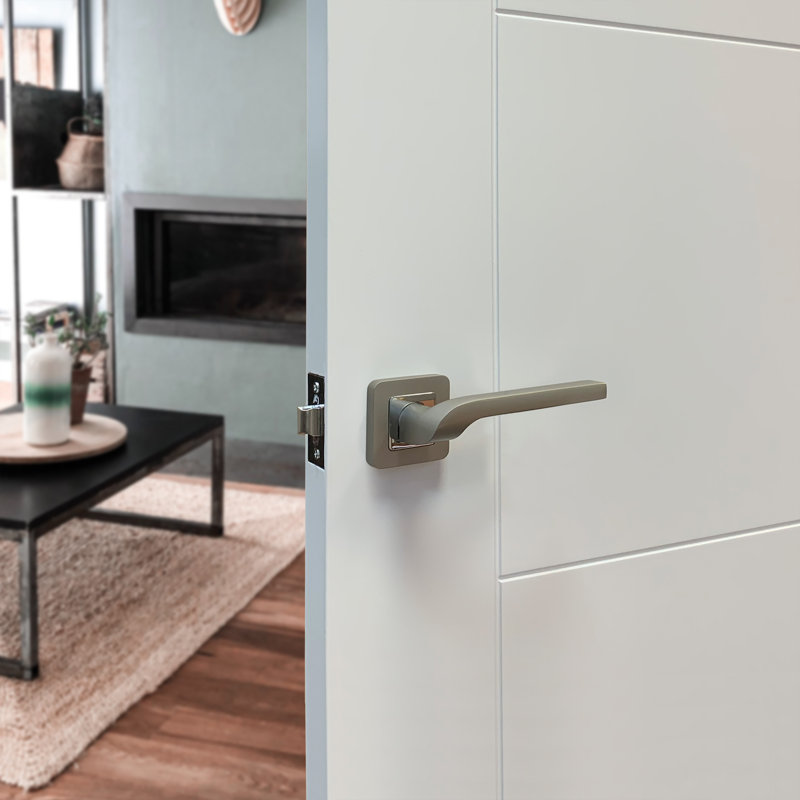 Austin Standard Latch Door Handle Pack, Light Grey